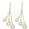 Oro Laminado Long Earring, Gold Filled Style Polished, Golden Finish, 5.072.006