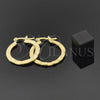 Oro Laminado Small Hoop, Gold Filled Style Diamond Cutting Finish, Golden Finish, 112.018