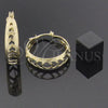 Oro Laminado Small Hoop, Gold Filled Style Diamond Cutting Finish, Golden Finish, 106.026
