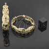 Oro Laminado Medium Hoop, Gold Filled Style Elephant Design, Polished, Golden Finish, 106.010.1