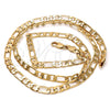 Oro Laminado Basic Necklace, Gold Filled Style Figaro Design, Polished, Golden Finish, 5.222.014.30 (140 Gauge, 05 MM Thickness, 30 Inches Length)