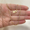 Oro Laminado Basic Necklace, Gold Filled Style Box Design, Polished, Golden Finish, 5.222.040.18 (Thickness, 18 Inches Length)