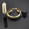 Oro Laminado Medium Hoop, Gold Filled Style Infinite Design, Polished, Two Tone, 107.012