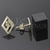Oro Laminado Stud Earring, Gold Filled Style Diamond Cutting Finish, Golden Finish, 5.127.032 *PROMO*