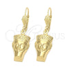 Oro Laminado Dangle Earring, Gold Filled Style Polished, Golden Finish, 02.63.2258