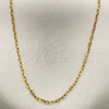 Oro Laminado Basic Necklace, Gold Filled Style Rolo Design, Polished, Golden Finish, 5.223.022.20 (0.60 Gauge, 02 MM Thickness, 20 Inches Length)