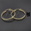 Oro Laminado Large Hoop, Gold Filled Style Polished, Tricolor, 02.32.0280
