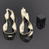 Oro Laminado Large Hoop, Gold Filled Style Twist Design, Polished, Golden Finish, 5.158.007