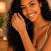 Oro Laminado Tennis Bracelet, Gold Filled Style with White Cubic Zirconia, Polished, Golden Finish, 03.63.0218 (05 MM Thickness, 7 Inches Length)