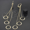 Oro Laminado Long Earring, Gold Filled Style Polished, Golden Finish, 02.63.0620