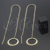 Oro Laminado Threader Earring, Gold Filled Style Polished, Golden Finish, 02.63.0638