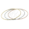 Oro Laminado Trio Bangle, Gold Filled Style Diamond Cutting Finish, Tricolor, 5.233.003.06 (03 MM Thickness, Size 6 (2.75 Diameter))