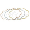 Oro Laminado Trio Bangle, Gold Filled Style Diamond Cutting Finish, Tricolor, 5.231.002.06 (04 MM Thickness, One size fits all)