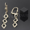 Oro Laminado Long Earring, Gold Filled Style Polished, Golden Finish, 02.63.0736