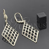 Oro Laminado Dangle Earring, Gold Filled Style Filigree Design, Polished, Golden Finish, 5.072.012