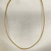 Oro Laminado Basic Necklace, Gold Filled Style Rat Tail Design, Polished, Golden Finish, 5.223.031.18 (02 MM Thickness, 18 Inches Length)