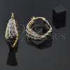 Oro Laminado Medium Hoop, Gold Filled Style Diamond Cutting Finish, Tricolor, 5.154.013