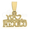 Oro Laminado Fancy Pendant, Gold Filled Style Polished, Golden Finish, 5.181.031
