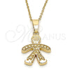 Oro Laminado Fancy Pendant, Gold Filled Style Diamond Cutting Finish, Golden Finish, 5.183.023