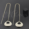 Oro Laminado Threader Earring, Gold Filled Style Polished, Golden Finish, 5.113.012