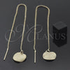 Oro Laminado Threader Earring, Gold Filled Style Polished, Golden Finish, 5.119.010