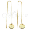 Oro Laminado Threader Earring, Gold Filled Style Polished, Golden Finish, 5.119.010