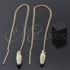 Oro Laminado Threader Earring, Gold Filled Style Polished, Golden Finish, 5.118.009