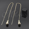 Oro Laminado Threader Earring, Gold Filled Style Polished, Golden Finish, 5.115.007