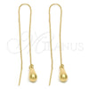 Oro Laminado Threader Earring, Gold Filled Style Polished, Golden Finish, 5.115.007