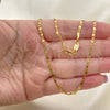 Oro Laminado Basic Necklace, Gold Filled Style Mariner Design, Polished, Golden Finish, 5.223.020.16 (0.50 Gauge, 16 Inches Length)