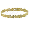Oro Laminado Solid Bracelet, Gold Filled Style Diamond Cutting Finish, Golden Finish, 03.102.0006 (08 MM Thickness, 8 Inches Length)