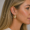 Oro Laminado Small Hoop, Gold Filled Style Twist Design, Diamond Cutting Finish, Tricolor, 5.158.010.20