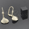 Oro Laminado Dangle Earring, Gold Filled Style Shell Design, Polished, Golden Finish, 5.068.019