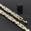 Oro Laminado Solid Bracelet, Gold Filled Style Polished, Golden Finish, 03.63.0527 (08 MM Thickness, 8 Inches Length)