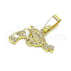 Oro Laminado Fancy Pendant, Gold Filled Style Polished, Golden Finish, 5.180.036