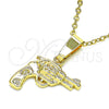 Oro Laminado Fancy Pendant, Gold Filled Style Polished, Golden Finish, 5.180.036