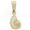 Oro Laminado Fancy Pendant, Gold Filled Style Polished, Golden Finish, 5.183.044