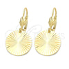 Oro Laminado Dangle Earring, Gold Filled Style Polished, Golden Finish, 5.103.011