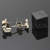 Oro Laminado Stud Earring, Gold Filled Style Heart Design, Yellow Enamel Finish, Golden Finish, 02.64.0250 *PROMO*