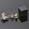 Oro Laminado Stud Earring, Gold Filled Style Heart Design, Yellow Enamel Finish, Golden Finish, 02.64.0284 *PROMO*