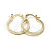 Oro Laminado Small Hoop, Gold Filled Style Diamond Cutting Finish, Golden Finish, 5.139.029