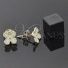 Oro Laminado Stud Earring, Gold Filled Style Flower Design, Yellow Enamel Finish, Golden Finish, 02.64.0345 *PROMO*