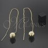 Oro Laminado Threader Earring, Gold Filled Style Strawberry Design, Polished, Golden Finish, 5.114.002