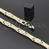 Oro Laminado Solid Bracelet, Gold Filled Style Polished, Golden Finish, 03.63.0534 (08 MM Thickness, 8 Inches Length)