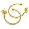 Oro Laminado Medium Hoop, Gold Filled Style Polished, Golden Finish, 5.124.024
