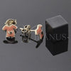 Oro Laminado Stud Earring, Gold Filled Style Orange Enamel Finish, Golden Finish, 5.126.008 *PROMO*