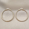 Oro Laminado Medium Hoop, Gold Filled Style Brushed Finish, Golden Finish, 5.136.028.40