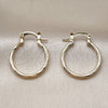 Oro Laminado Small Hoop, Gold Filled Style Brushed Finish, Golden Finish, 5.136.031.20