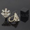 Oro Laminado Huggie Hoop, Gold Filled Style Tree Design, with White Cubic Zirconia, Polished, Golden Finish, 5.130.022