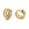 Oro Laminado Huggie Hoop, Gold Filled Style Polished, Golden Finish, 5.133.022